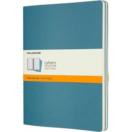 Блокнот Moleskine Cahier Journal, 120стр, в линейку, голубой [ch021b44]