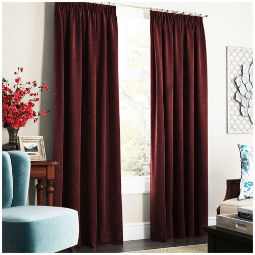 фото Pasionaria классические шторы soft цвет: бордовый br51158
