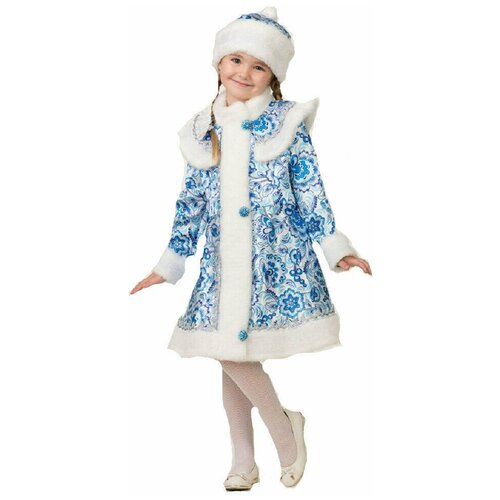 Костюм Батик Снегурочка Гжель детский новогодний костюм снегурочки в бирюзовом платье 15267 40 42