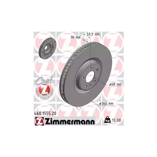 ZIMMERMANN 460.1555.20 Тормозной диск
