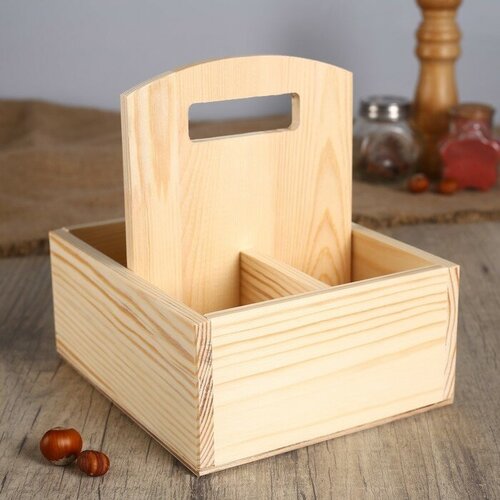 Подставка Комбо из сосны с ручкой и 3мя отсеками 191785 см 1035₽