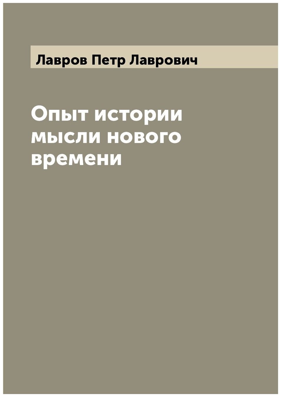 Книга Опыт истории мысли нового времени - фото №1