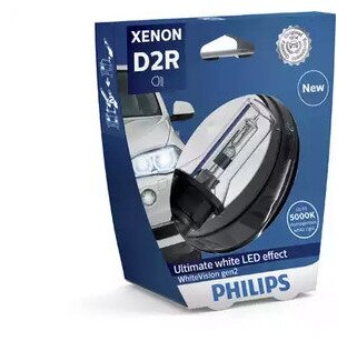 85126WHV2S1_лампа! XENON (D2R) 35W P32d-3 WhiteVision gen 2\ PHILIPS 85126WHV2S1