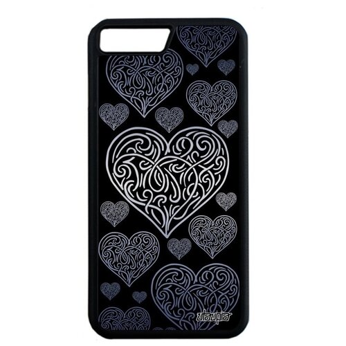 фото Защитный чехол на смартфон // apple iphone 8 plus // "сердце" символ верность, utaupia, черный