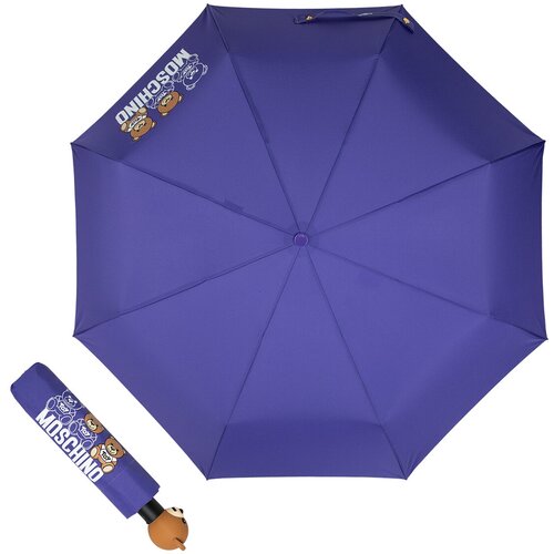 Зонт складной Moschino 8061-OCQ Scribble bear Violet