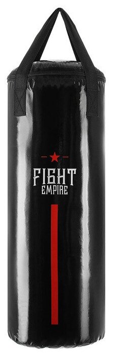 Мешок боксёрский FIGHT EMPIRE, на ленте ременной, чёрный, 60 см, d=23 см, 11 кг