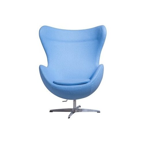 Кресло Egg Chair, тканевая обивка (голубой)