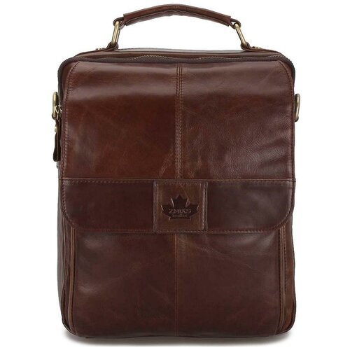 фото Мужская сумка из натуральной кожи «барт» m1450 coffee znixs