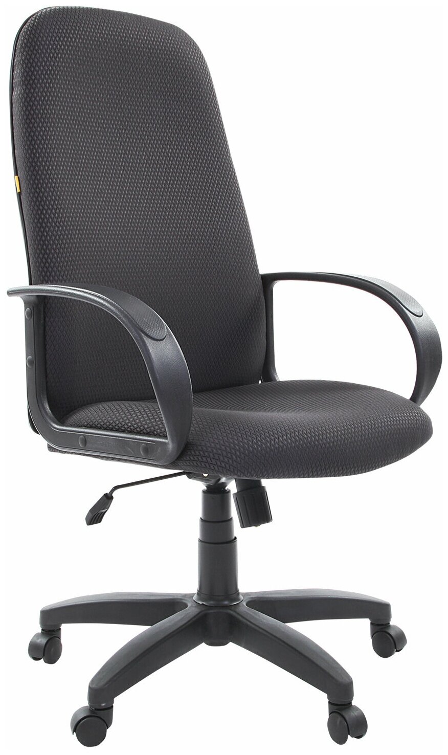 Кресло офисное СН 279 высокая спинка с подлокотниками черное-серое шт.