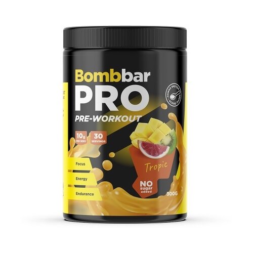 Предтренировочный комплекс BOMBBAR Pre-Workout тропик 300 г 1 шт.