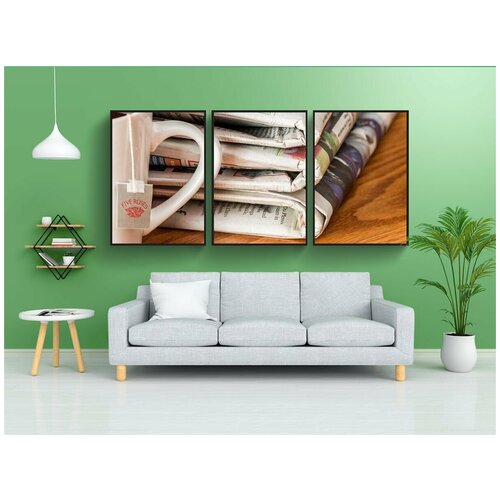 фото Набор модулных постеров для интерьера "газета, сми, печатные сми" 60x90 см. в тубусе, без рамки lotsprints