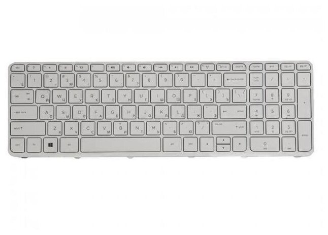 Клавиатура для ноутбука HP Pavilion 15-e 15-n 15-g 15-r 250 G3 255 G3 256 G3 мал. Ентер белая с рамкой