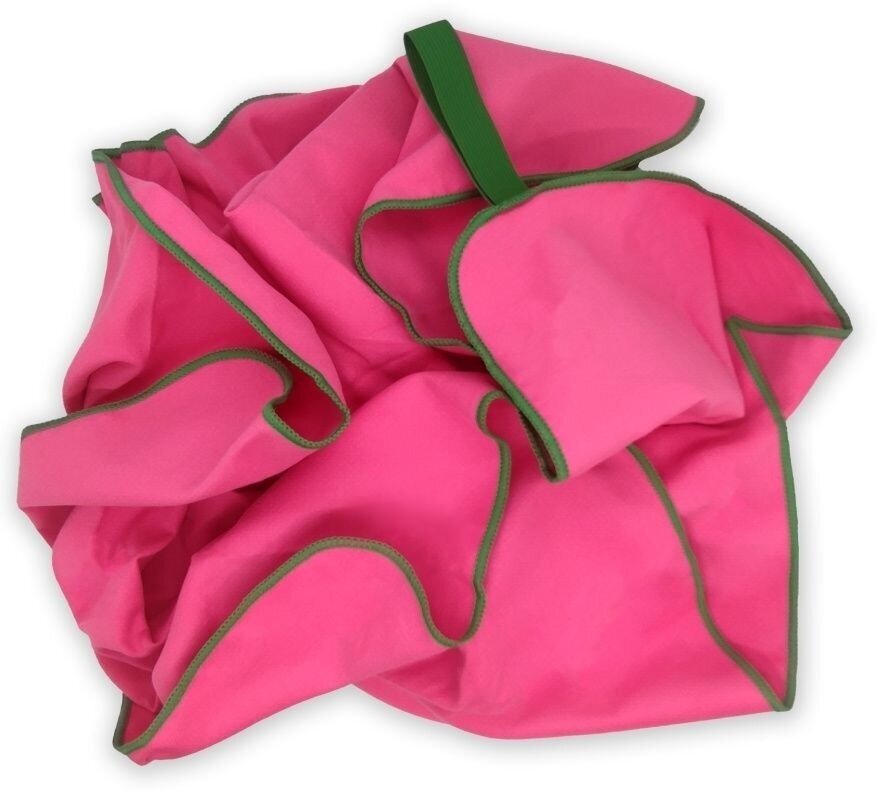 Полотенце спортивное для бассейна 50x100 розово-зеленое - фотография № 10