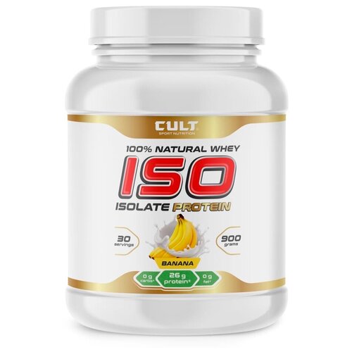 Cult ISO Protein - 900 грамм, банан cult iso protein 900 грамм клубника