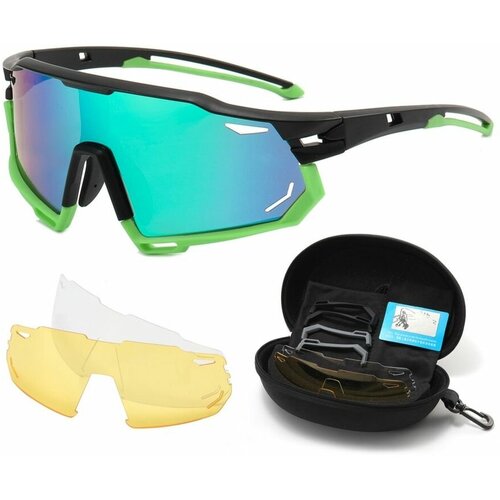 Солнцезащитные очки , овальные, оправа: пластик, спортивные, поляризационные