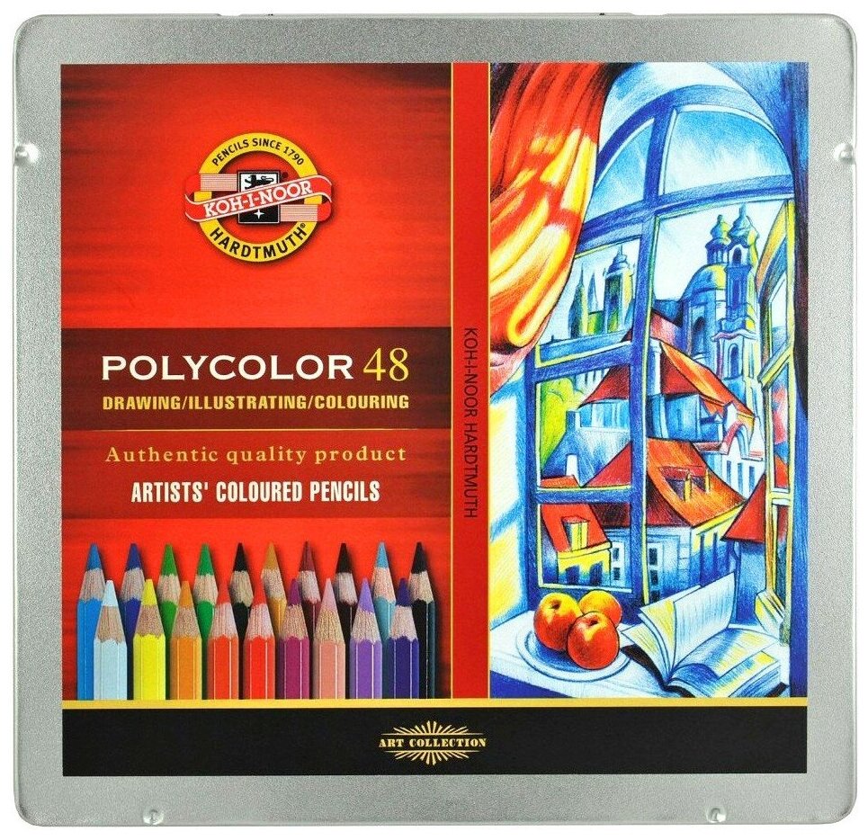 Цветные карандаши KOH-I-NOOR Набор карандашей цветных худож. "Polycolor" KOH-I-NOOR, 48цв.