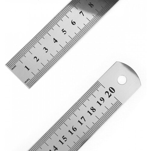 Линейка стальная Maxwell 20 см 05 мм арт MAX8104 ПВХ чехол 366₽