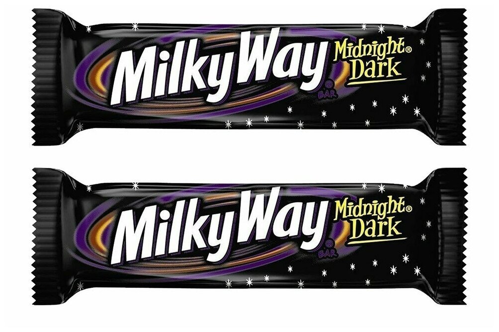 Шоколадный батончик Milky Way Midnight Dark (2 шт. по 49,9 гр.) - фотография № 1