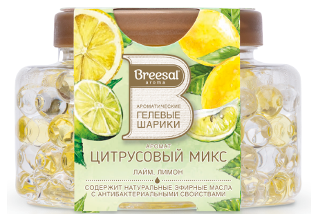 Breesal Гелевые шарики Fresh Drops Цитрусовый микс Лайм и Лимон 160 г