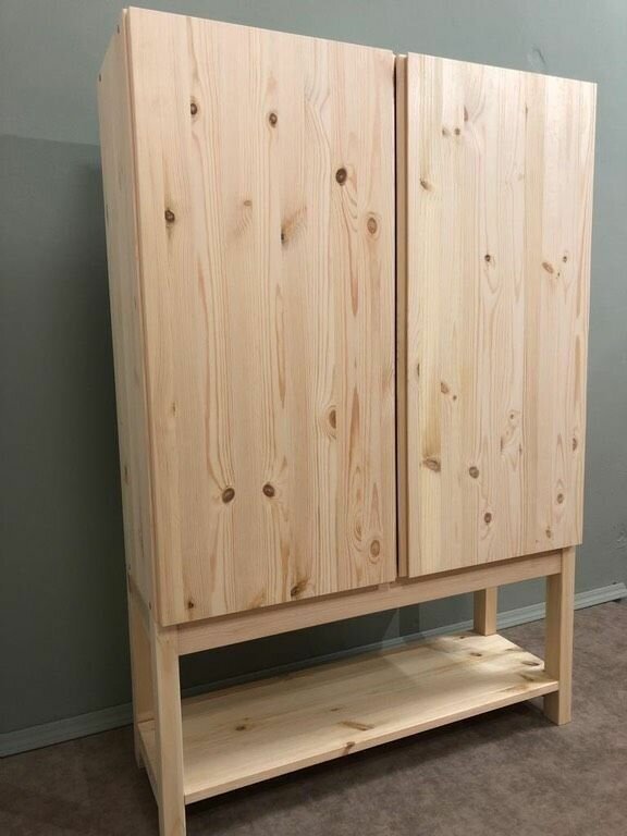 Шкаф деревянный IKEA IVAR 83 см на деревянной напольной подставке IKEA IVAR - фотография № 4