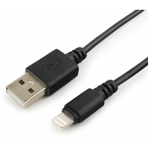 Кабель Cablexpert USB - Lightning (CC-USB-AP2MP), 1 м, черный кабель cablexpert usb lightning cc usb ap2mp 1 м белый
