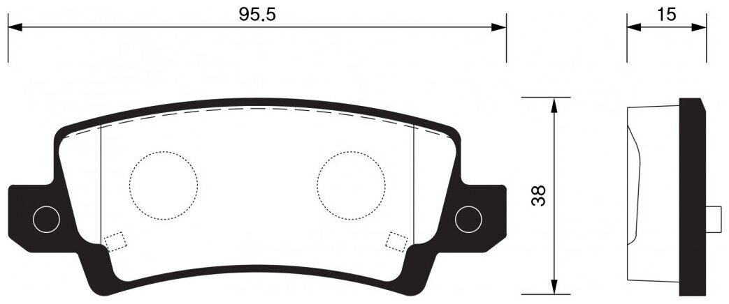 Дисковые тормозные колодки задние SANGSIN BRAKE SP1503 для Toyota Corolla Great Wall Safe Toyota Corolla Verso Toyota Verso (4 шт.)