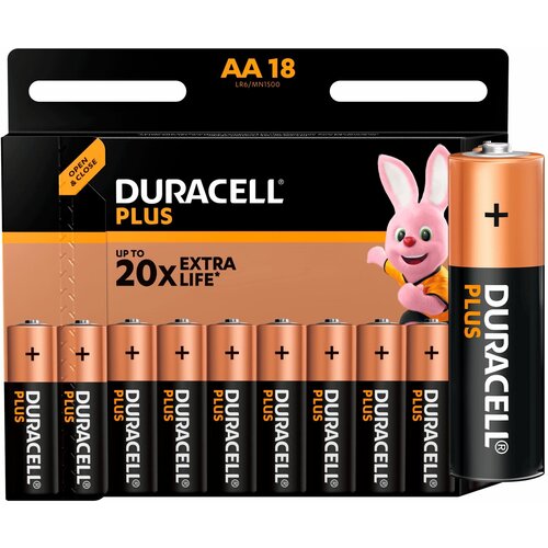 Батарейки Duracell PLUS АА(LR6), 18 шт батарейки duracell lr6 4bl basic аа 4шт