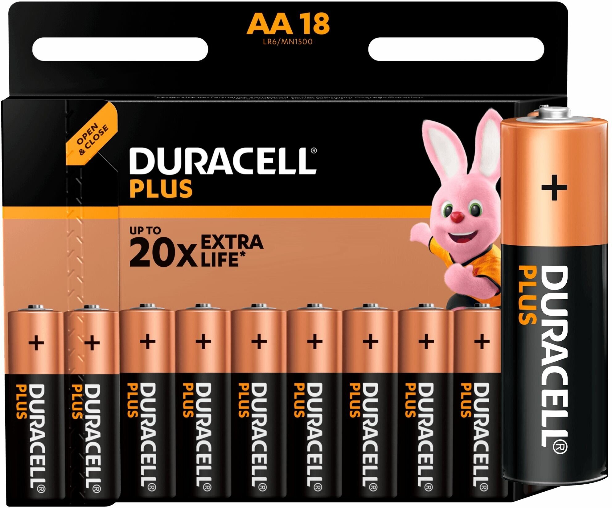 Батарейки Duracell PLUS АА(LR6) 18 шт