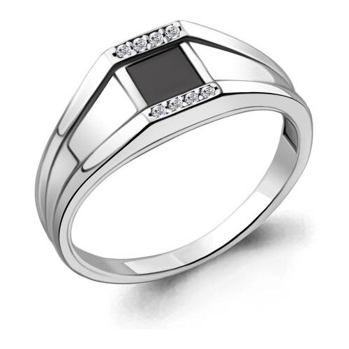 фото Серебряное кольцо aquamarine а68736ач с фианитом diamant-online