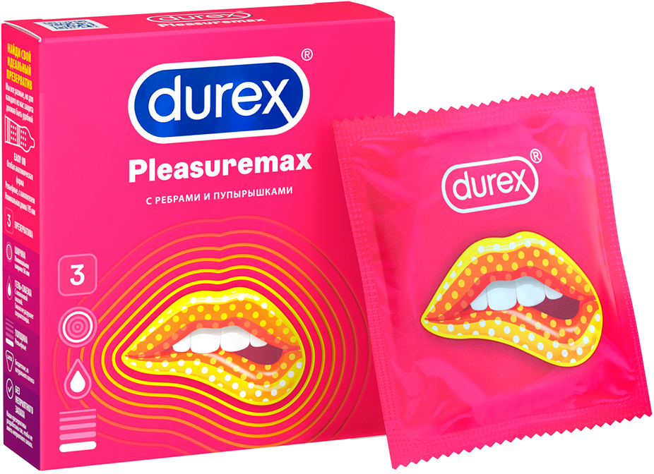 Презервативы Durex Pleasuremax 3 шт