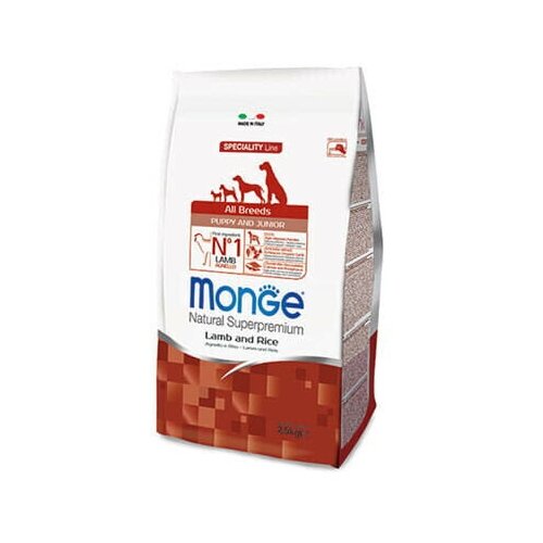 Monge Speciality Line Puppy Junior корм для щенков всех пород, ягненок с рисом и картофелем 2,5 кг (2 шт)