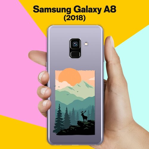 Силиконовый чехол на Samsung Galaxy A8 (2018) Закат / для Самсунг Галакси А8 2018