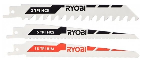 Набор полотен для сабельной пилы Ryobi (3 шт) 5132002813