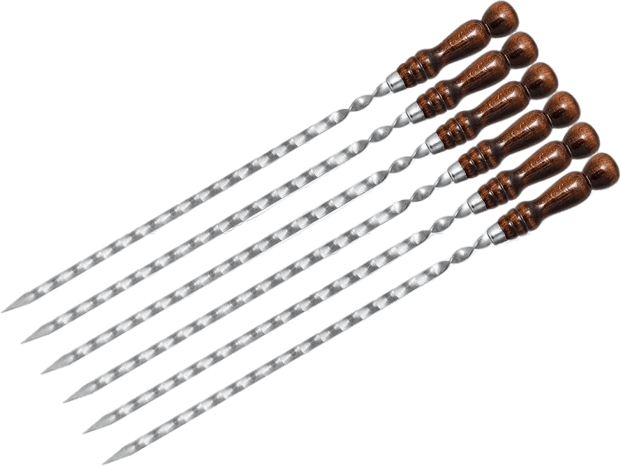 Шампуры с деревянной ручкой шлифованные, 73 см - фотография № 4
