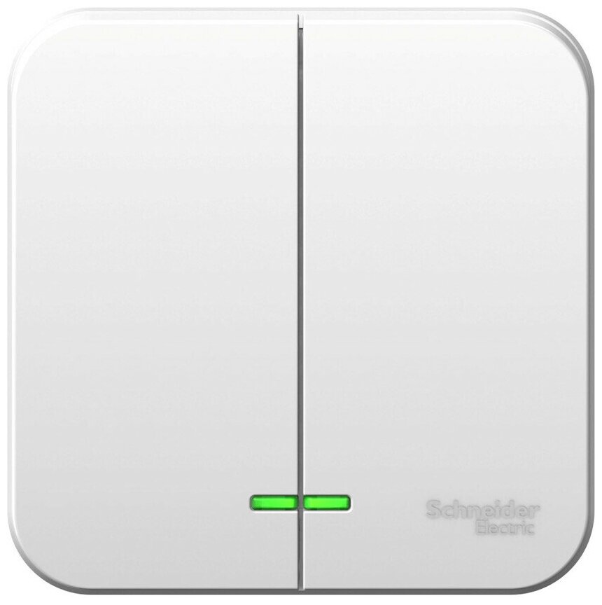 Blanca BLNVS010507 Выключатель 2-клавишный (10 А, в сборе, с/у, бежевый) Schneider Electric - фото №2