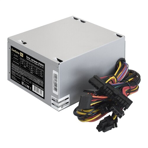 Блок питания ExeGate 800W UN800 ATX кабель 220V в комплекте 12cm fan 24pin 2x44pin PCI-E 3xSATA 2xIDE EX292179RUS-PC 463000₽
