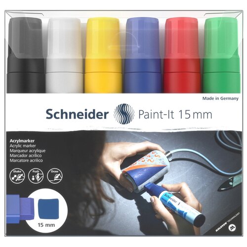 Schneider Набор акриловых маркеров Paint-it 330 (120396), 6 шт., ассорти, 6 шт.