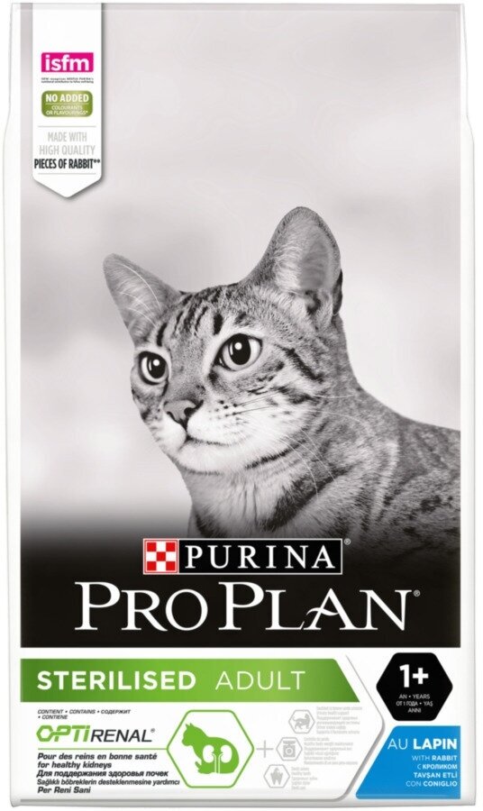 Сухой корм для стерилизованных кошек с кроликом Pro Plan Cat Adult Sterilised 10 кг - фотография № 9