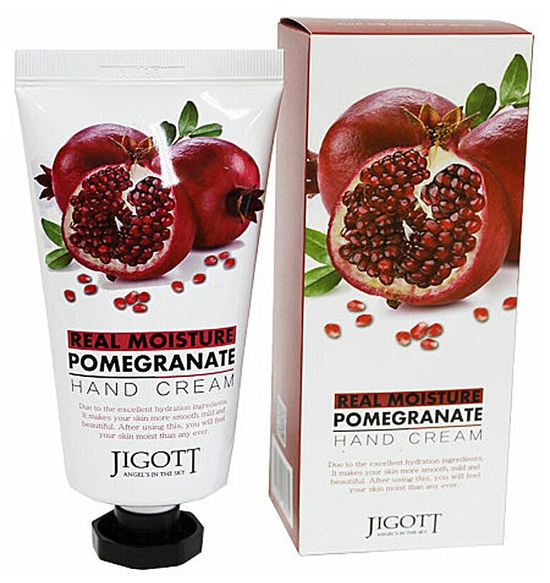 JIGOTT Увлажняющий крем для рук с экстрактом граната Real Moisture Pomegranate Hand Cream, 100 мл