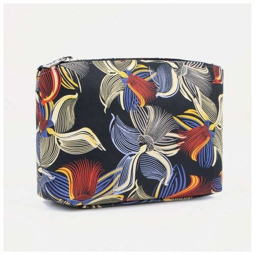 фото Косметичка на молнии, с подкладом, цвет чёрный золотой дождь