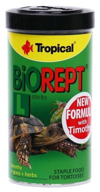 Tropical Корм Tropical Biorept L для сухопутных черепах и игуан, 250 мл, 70 г