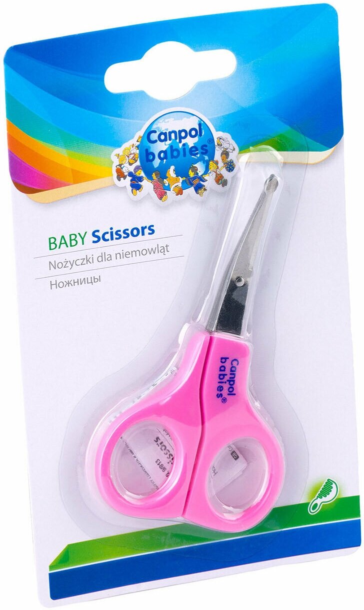 Ножницы Canpol Babies 0+, цвет: розовый