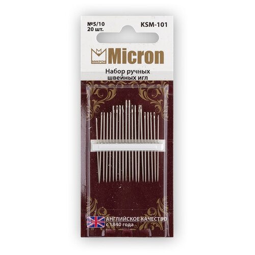 фото Набор игл для ручного шитья "micron" №5/10, арт. ksm-101