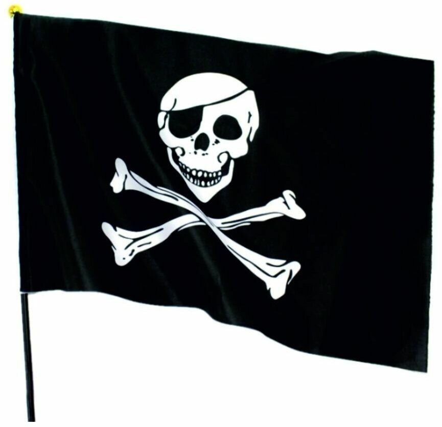 Флаг Пиратский, 30*45 см.