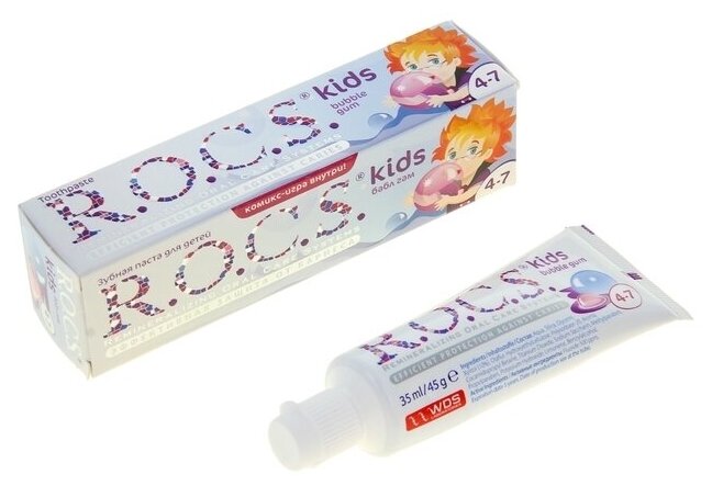 Зубная паста Rocs, детская Бабл гам 4-7 лет 45 г R.O.C.S - фото №5