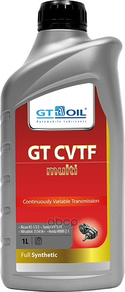 Масло Трансмиссионное Gt Oil 1Л Синтетика Gt Cvtf Multi GT OIL арт. 8809059408650