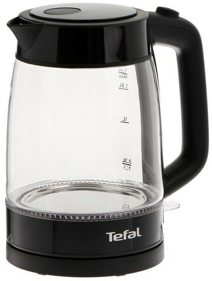 Чайник электрический Tefal KI840830, стекло, 1.8 л, 2400 Вт, чёрный