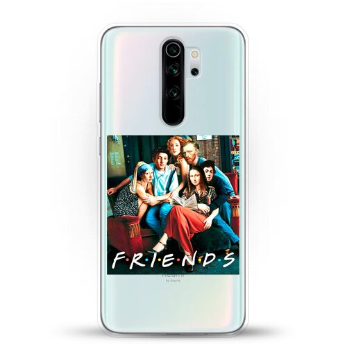 фото Силиконовый чехол друзья на xiaomi redmi note 8 pro andy & paul