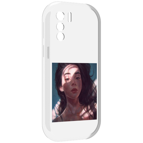 Чехол MyPads девушка-в-лучах женский для UleFone Note 13P задняя-панель-накладка-бампер