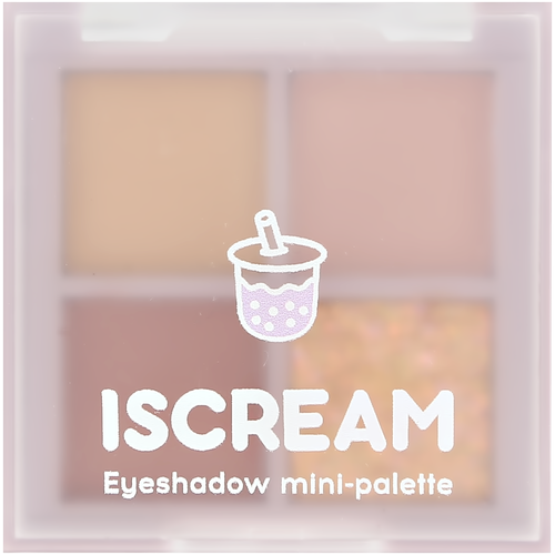 Мини-палетка теней для век ISCREAM DESSERTS (bubble tea) тон 01-04 iscream мини палетка теней для век crazy neon тон 02 electric